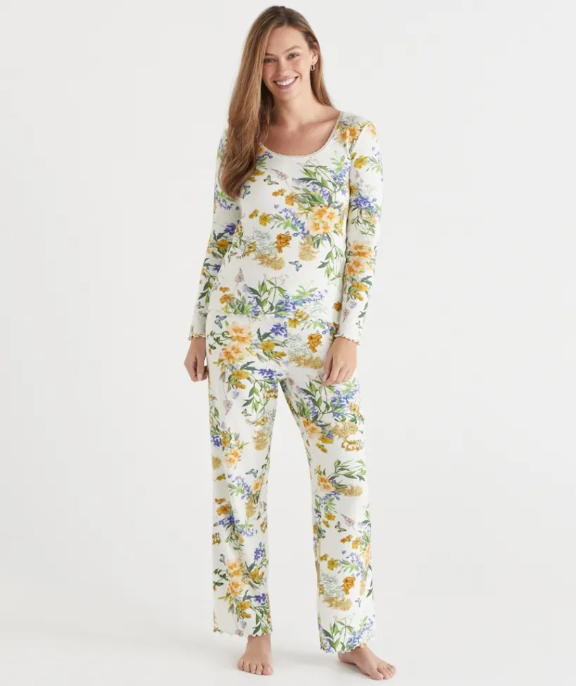 Sussan Pyjama Sets>Pointelle Floral Field Pyjama Set