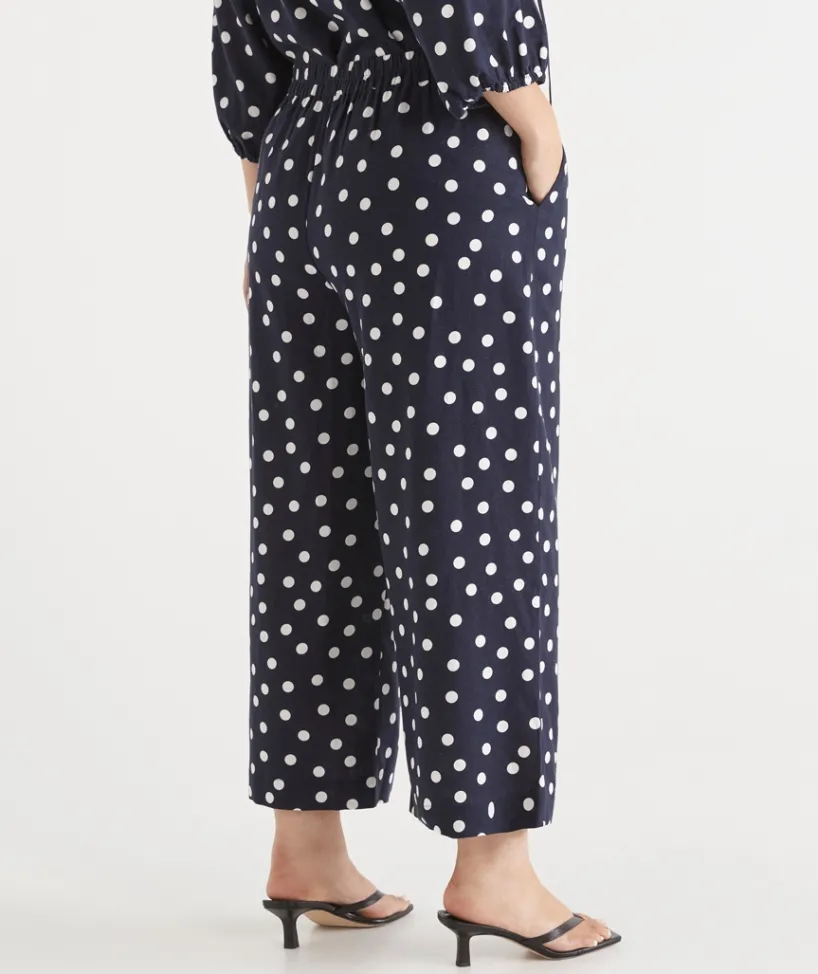 Sussan Pants>Polka Dot Flat Front Culotte