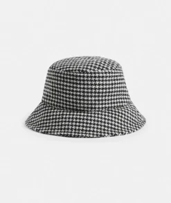 Sussan Hats>Reversible Check Print Bucket Hat