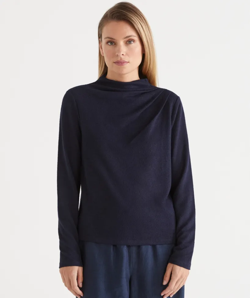 Sussan Tops>Ruched Long Sleeve Top -