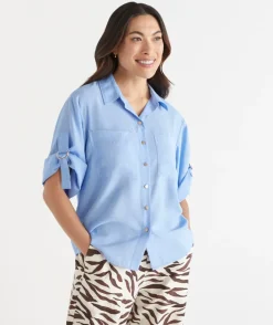 Sussan Tops>Short Sleeve D Ring Shirt