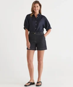 Sussan Denim|Shorts>Slant Pocket Denim Short -