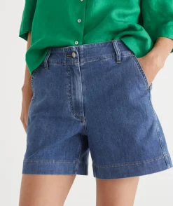 Sussan Shorts|Denim>Slant Pocket Denim Short -