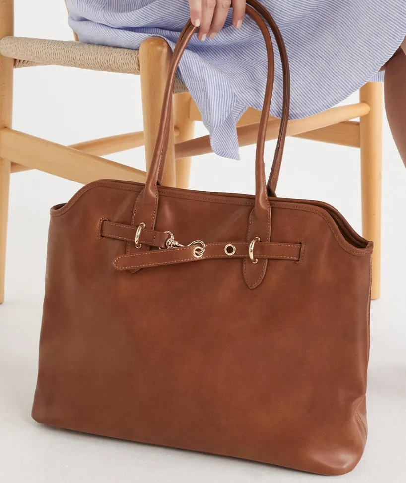 Sussan Bags>Snap-Hook Strap Tote Bag -