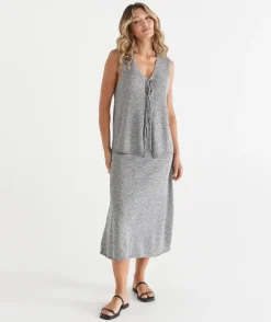 Sussan Matching Sets|Skirts>Speckled Knit Midi Skirt