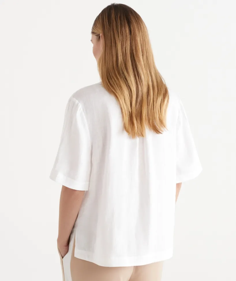 Sussan Tops|Shirts & Blouses>Stitch Detail Short Sleeve Top