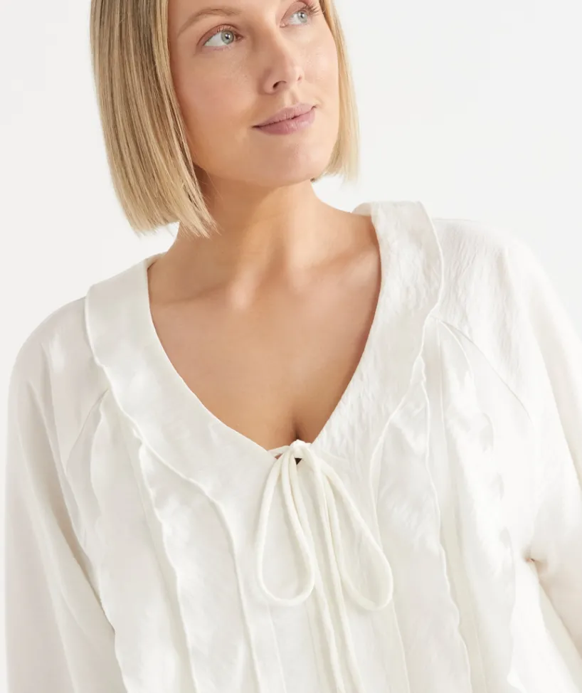 Sussan Tops|Shirts & Blouses>Tie Ruffle Detail Blouse