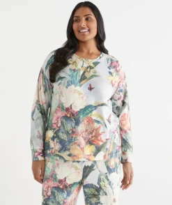 Women Sussan Women's Pyjama Tops>Tropical Paradise Brushed Pyjama Top