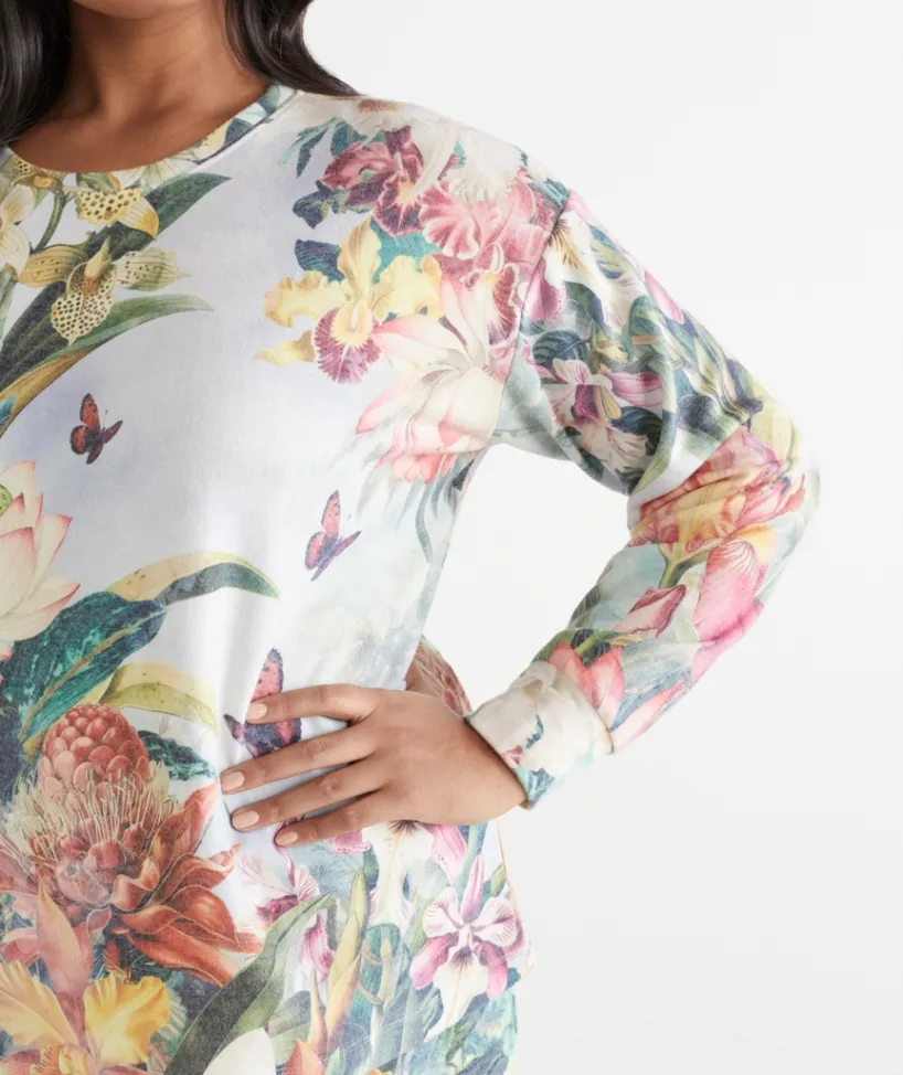 Women Sussan Women's Pyjama Tops>Tropical Paradise Brushed Pyjama Top