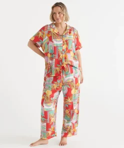 Sussan Pyjama Sets>Tropical Sunset Novelty Pyjama Set