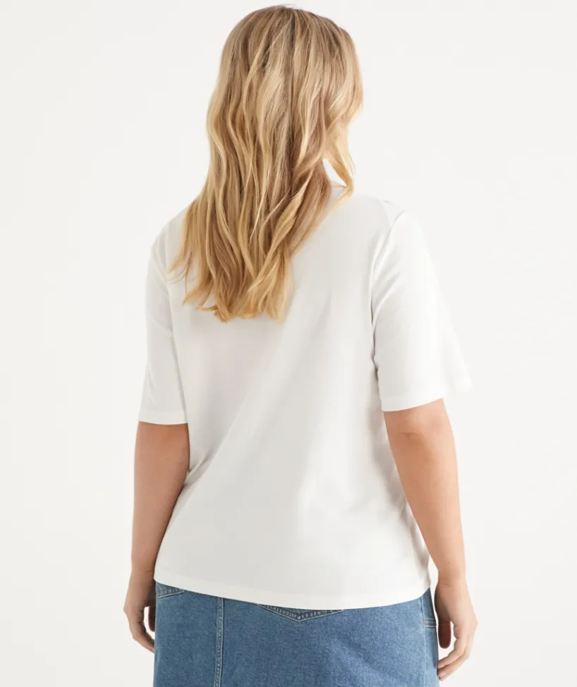 Sussan Tops|T-Shirts>Twist Detail Short Sleeve Tee