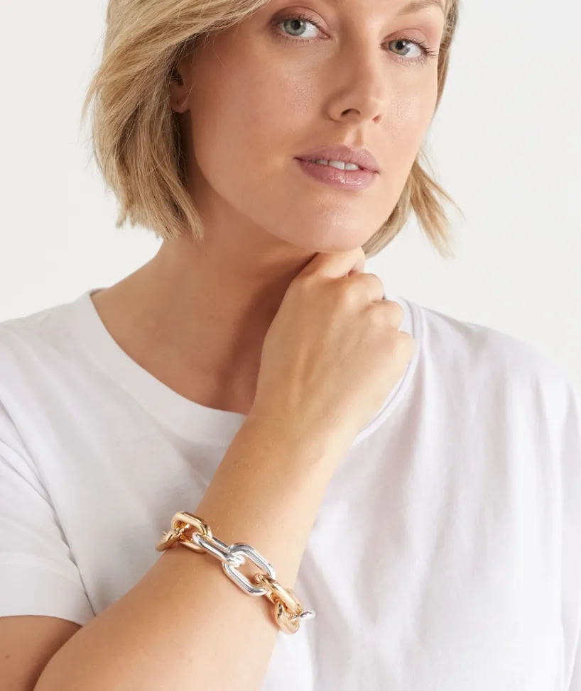 Sussan Jewellery>Two-Tone Chain Braclet