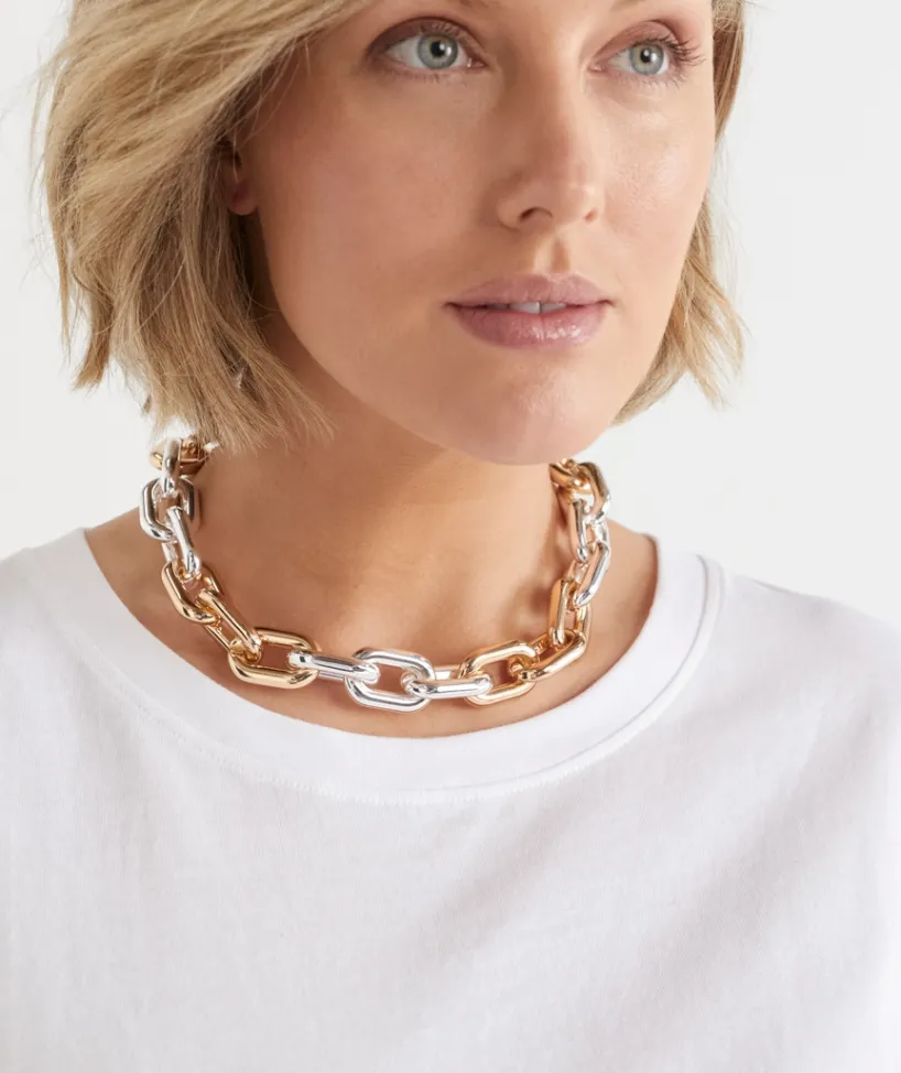 Sussan Jewellery>Two-Tone Chain Necklace