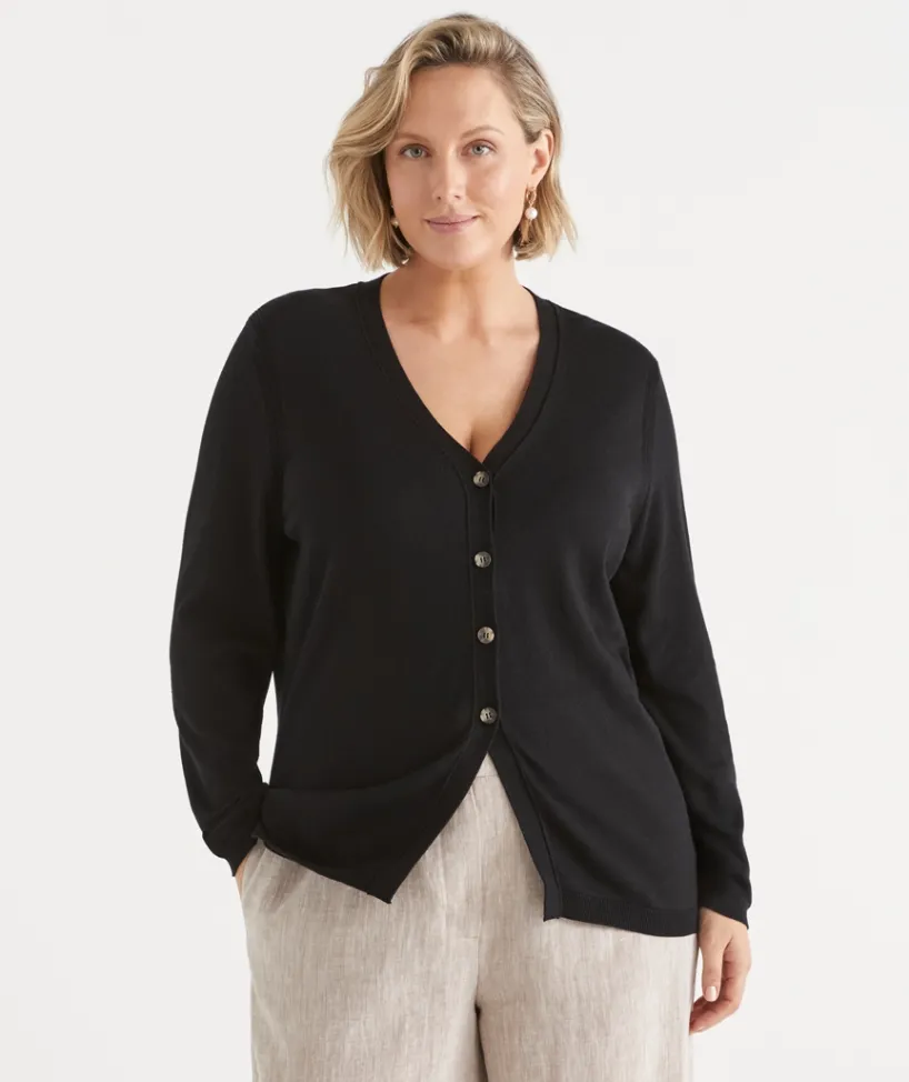 Sussan Tops|Knitwear>V Neck Knit Cardigan