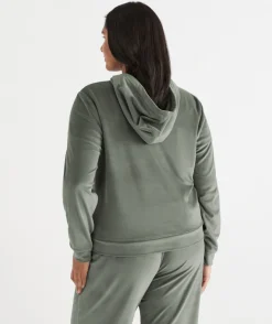 Sussan Loungewear|Loungewear>Velour Quarter-Zip Jumper - Light