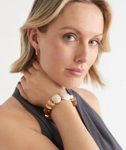 Sussan Jewellery>Wooden Pearl Stretch Bracelet